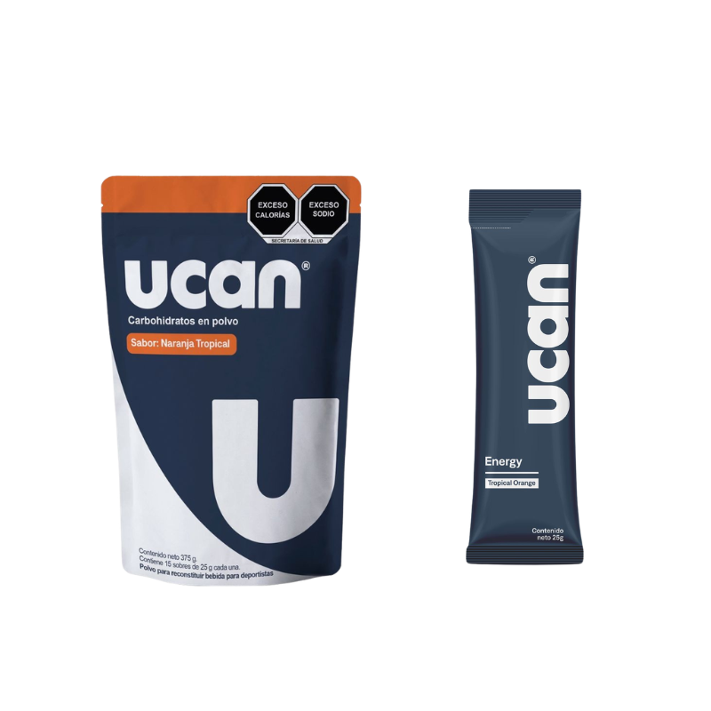 UCAN Energy Powder Naranja Tropical Bolsa con porciones de 25g